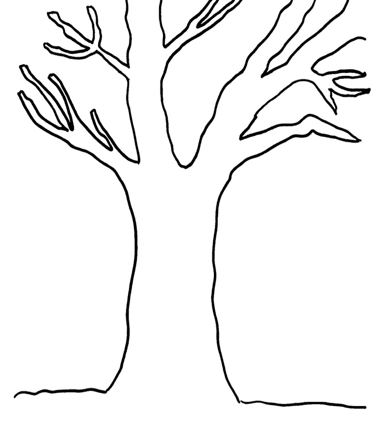 Bare Tree Template Printable Tree Stencil For Art And Crafts
