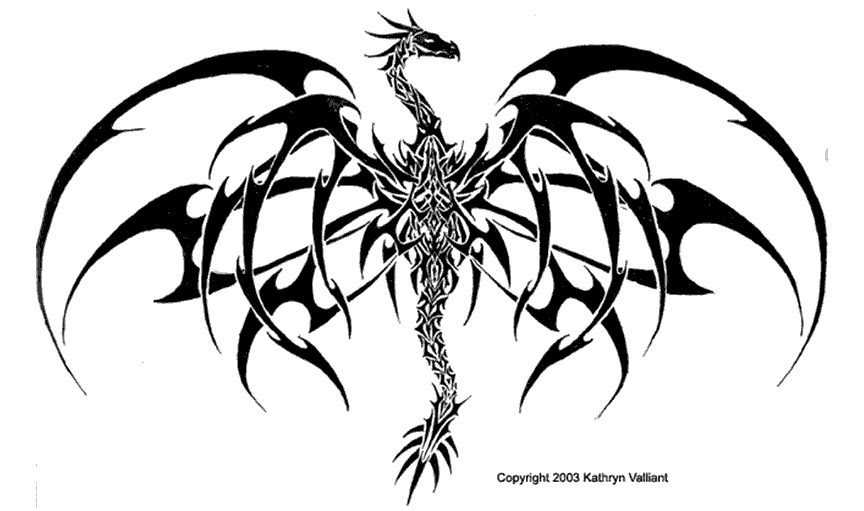 Easy Dragon Drawings Black And White images