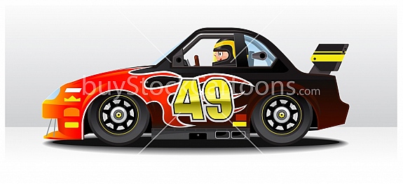 Nascar Racing Car Cartoon – Buy Stock Cartoons | Royalty-Free 