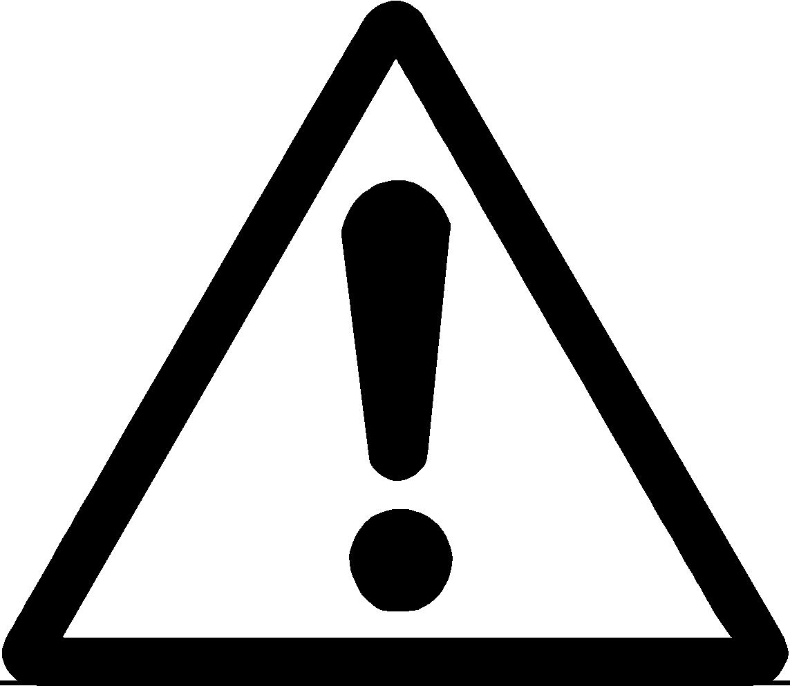 Caution Sign Clip Art Black And White