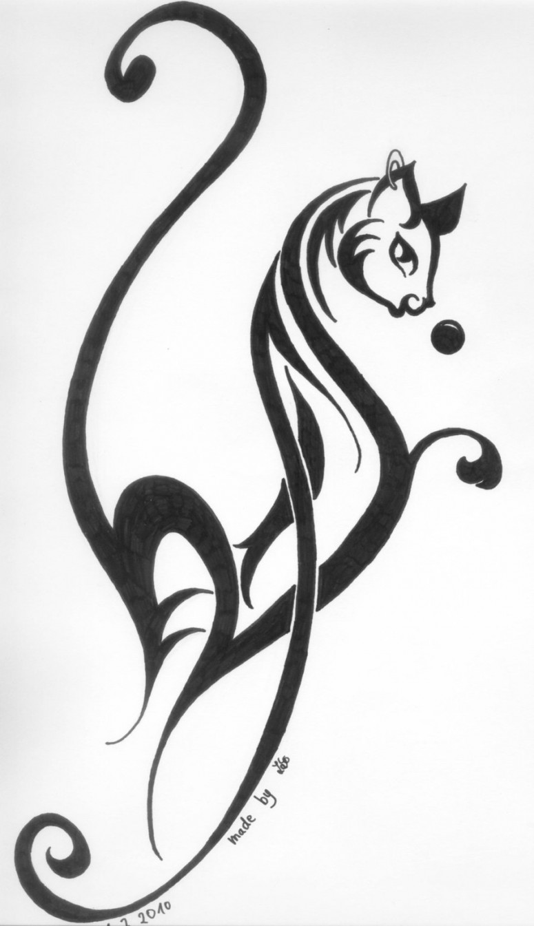 High quality cat tattoo Royalty Free Vector Image