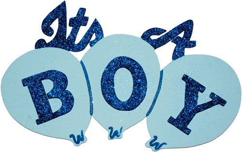Its a Boy Balloon Blue Glitter Polystyrene - Party Supplies, Ideas 