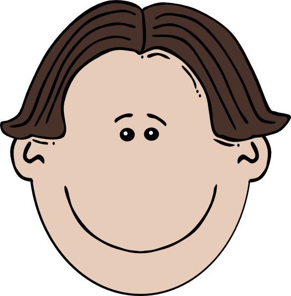 Smiling Cartoon Face Illustration - Free Clip Art for Websites & Education