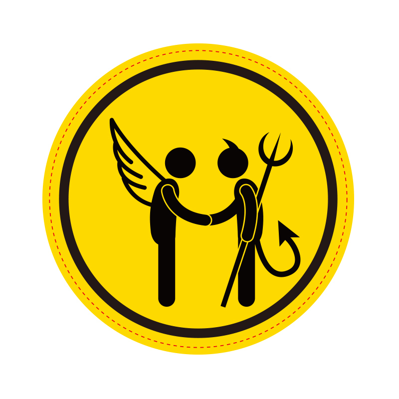 Interactive Communication Logo - Bold Yellow & Black Design