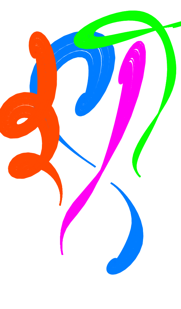 Abstract Color Swirl Art - Dynamic Visual Design Element