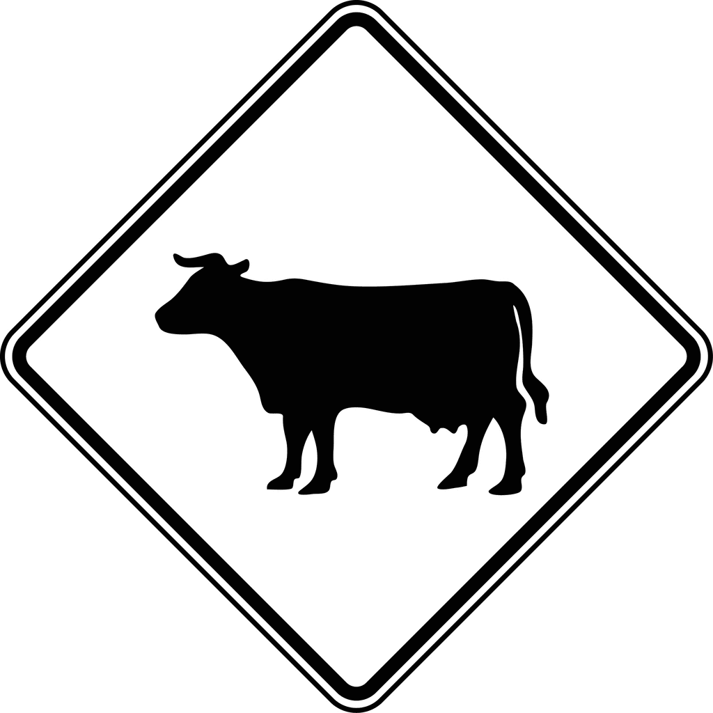 Images For  Cow Black And White Clip Art