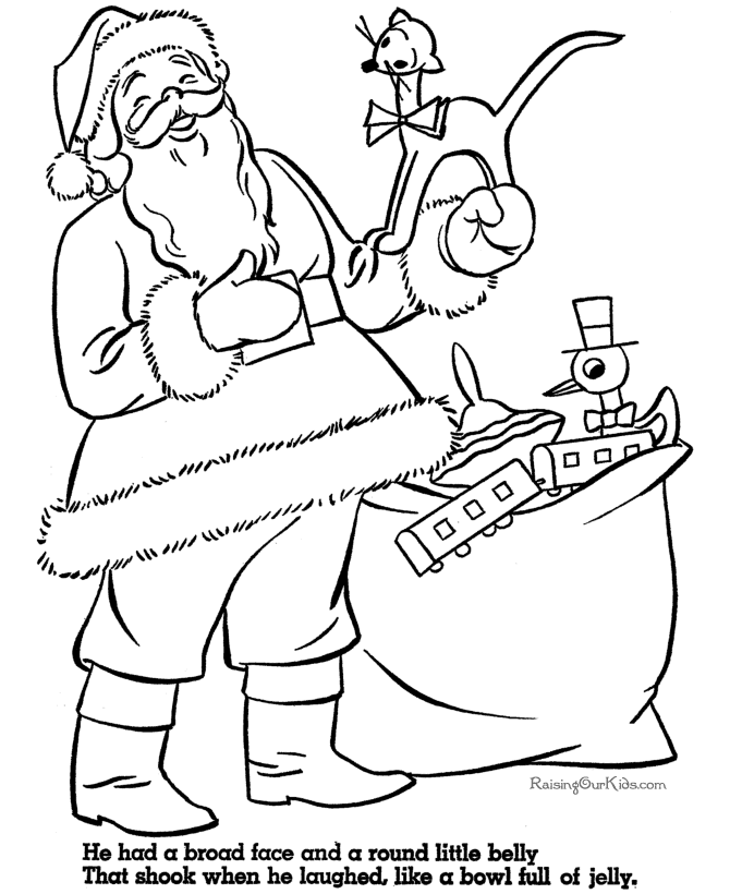 Printable Santa Claus Coloring Page for Kids - Free Holiday Activity
