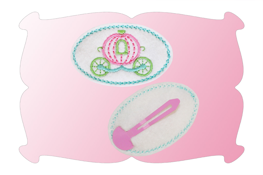 Cinderella-Themed Embroidered Hair Accessories for Kids