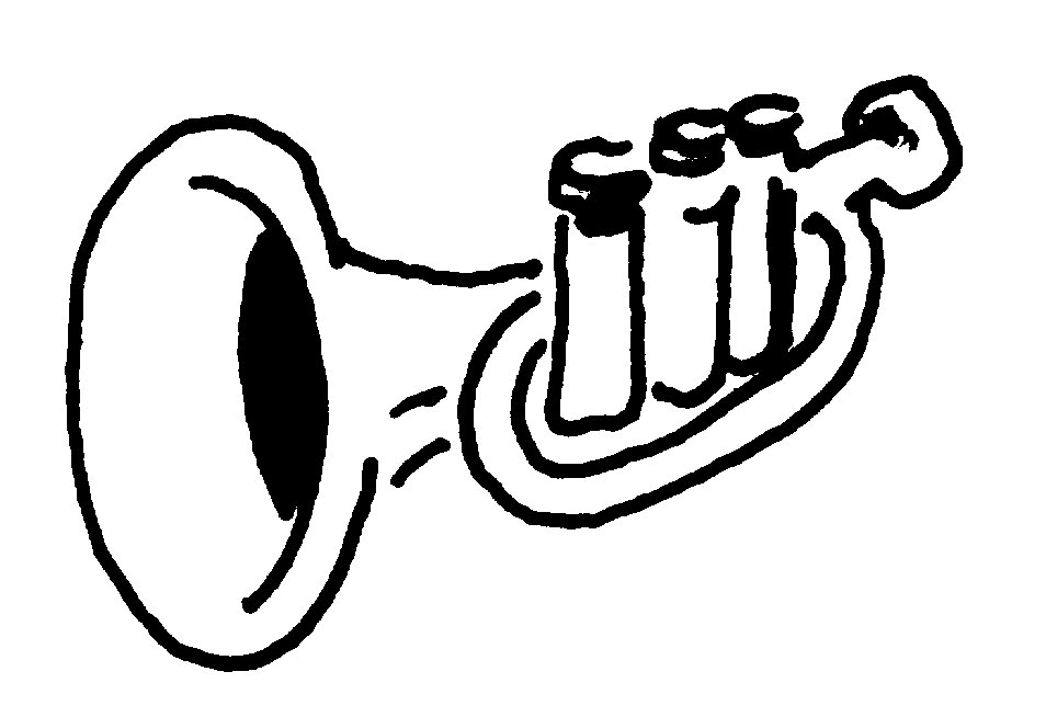 Trumpet Illustration - Simple Line Drawing for Music Education