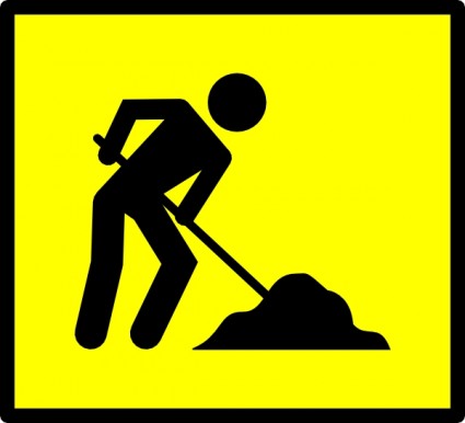 Road Work Ahead Sign - Construction Warning Symbol