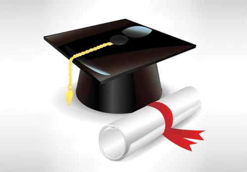 Graduation Cap and Diploma - Symbol of Academic Achievement