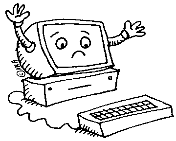 Free Computer Cartoon Black And White, Download Free Computer Cartoon ...