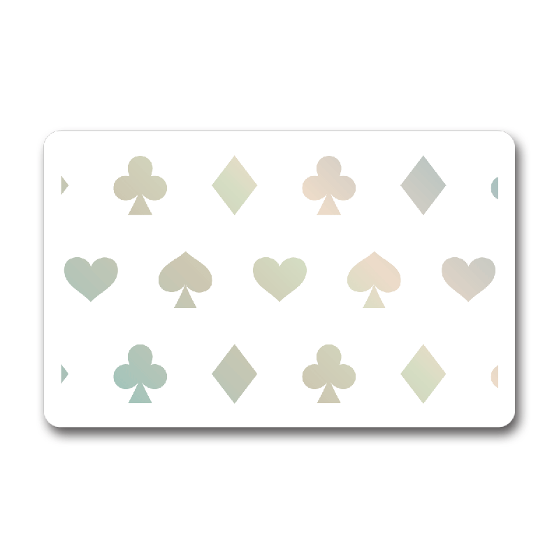 Pastel Gradient Playing Card Design - Modern Minimalist Illustration