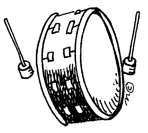 Snare Drum Illustration - Classic Percussion Instrument Sketch