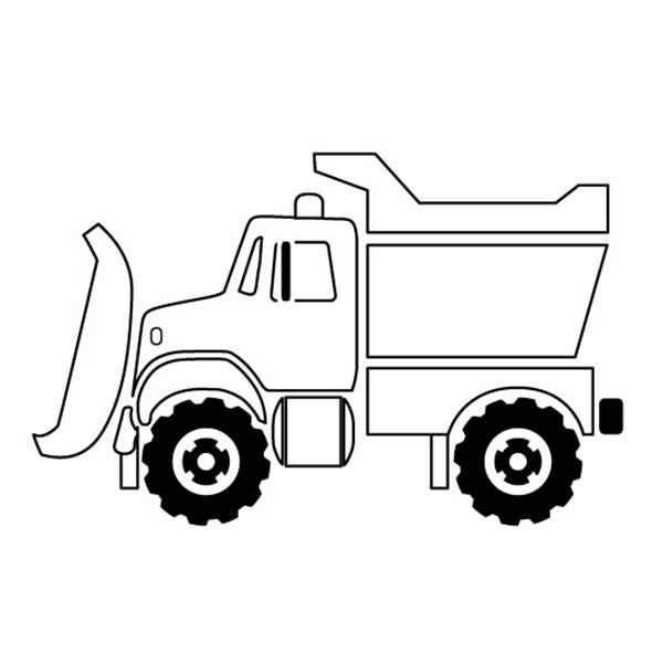 snow plow truck on dump truck coloring page | Kids Play Color