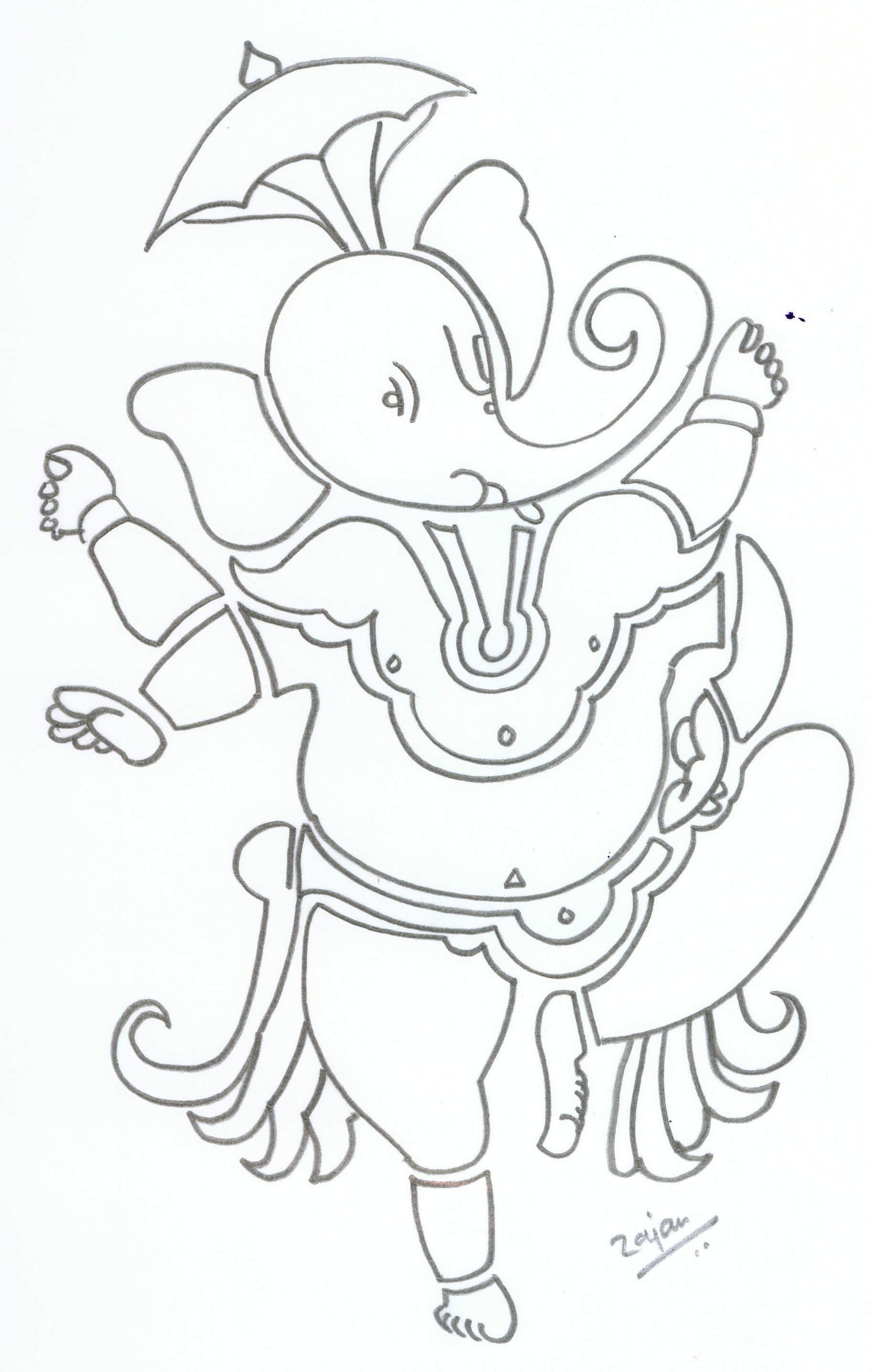 Premium Vector | Lord ganesha's line art symbol collection vector  illustration