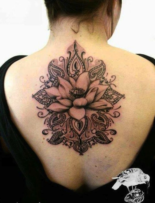Lotus flower cover up tattoo by Phil Robertson TattooNOW