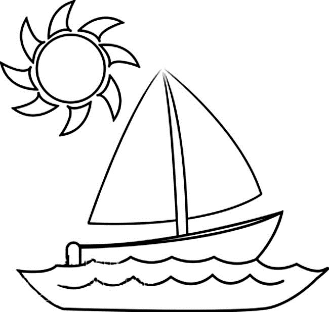 How to Draw a Cartoon Boat on the Sea for Kids » Easy-To-Draw.com-saigonsouth.com.vn