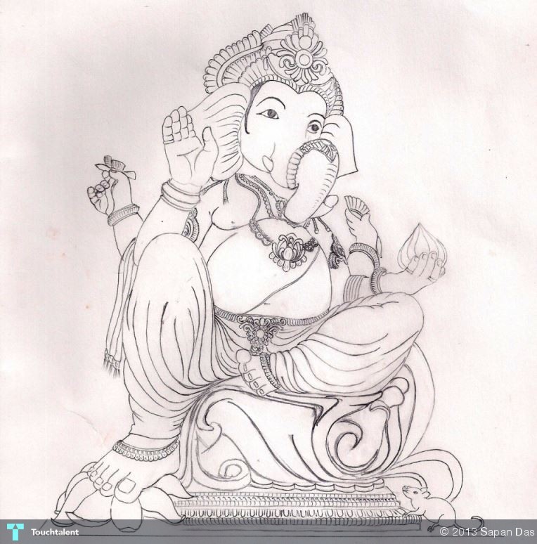 Lord Ganesh Handmade Pencil Sketch at Rs 400/piece | Balaji Nagar | Kurnool  | ID: 22580168462