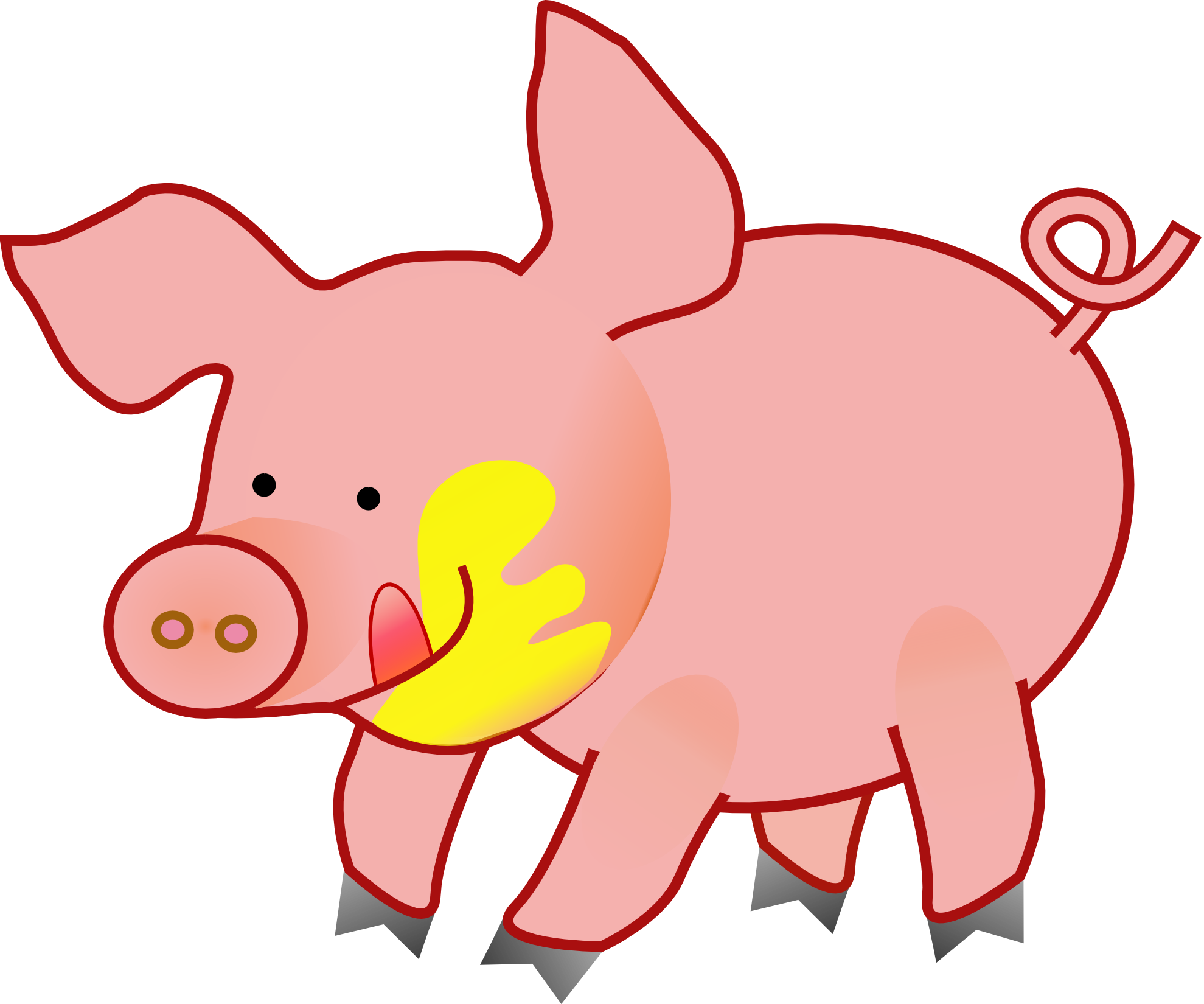 happy pig animal PNG 266(K | Clipart library - Free Clipart Images