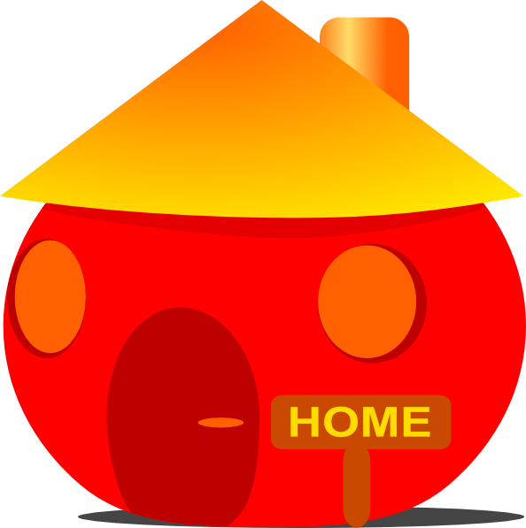 Cute Cartoon Home Icon - Friendly House Illustration for Websites