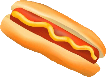 Hot Dog Illustration - Classic Fast Food Icon