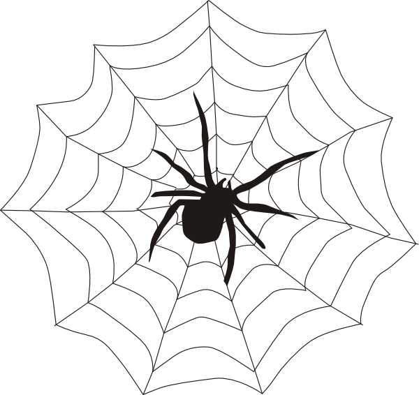 Spider And Web clip art - vector clip art online, royalty free 