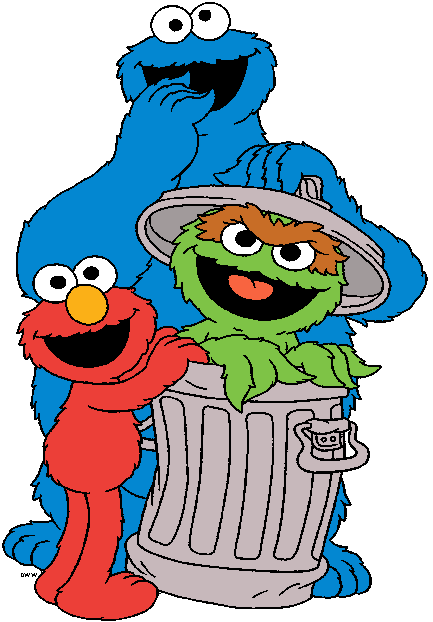 Sesame Street Clipart - Character Images - Elmo, Big Bird, Ernie 