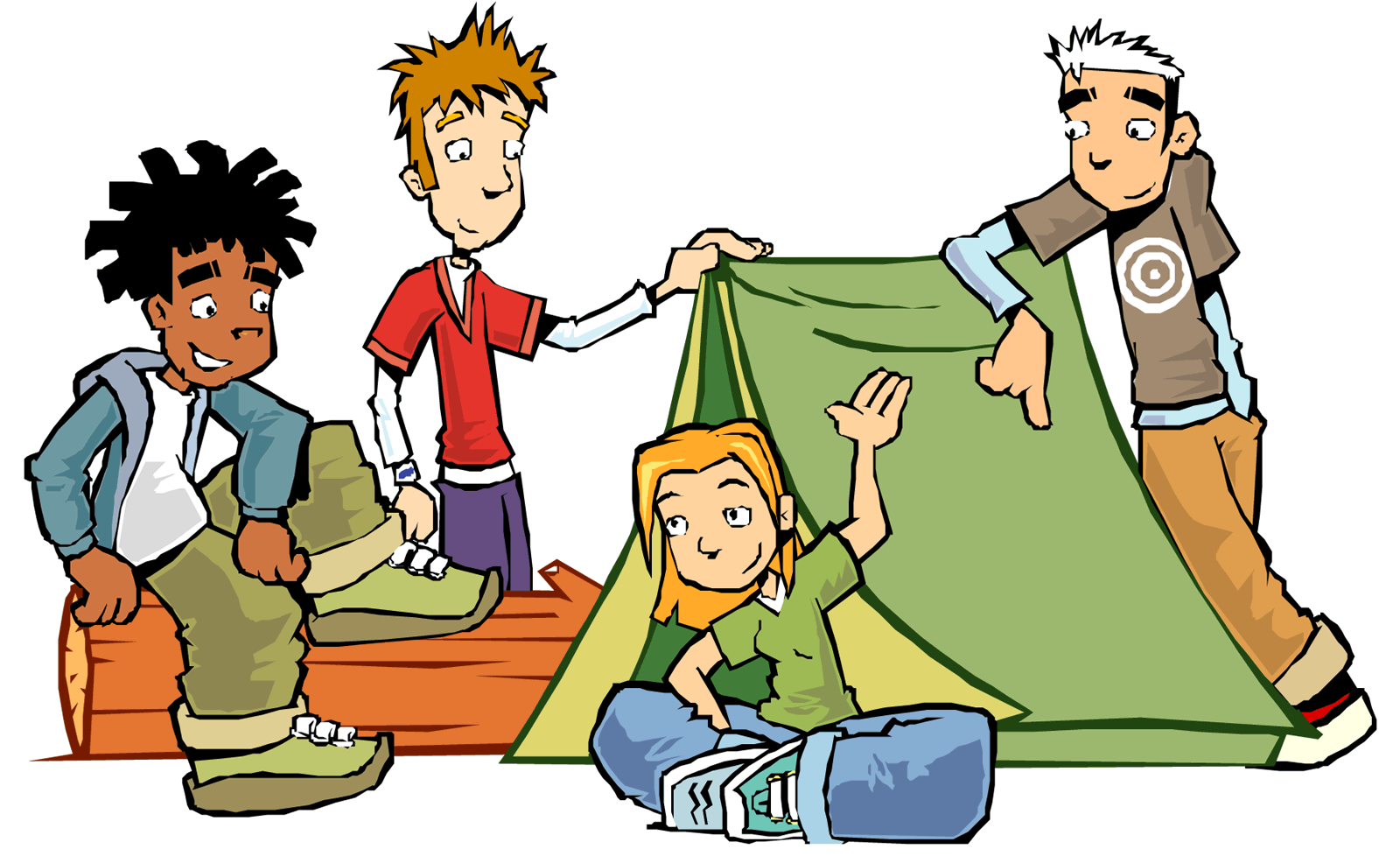 people camping clipart pictures