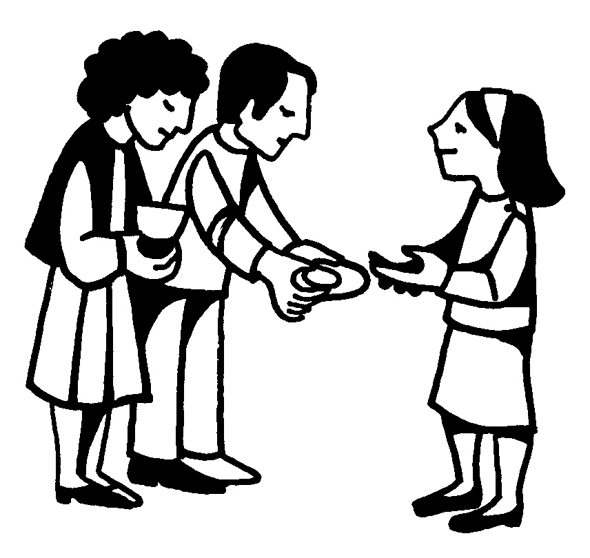 Communion Ritual Illustration - Shared Bread and Cup Symbolism