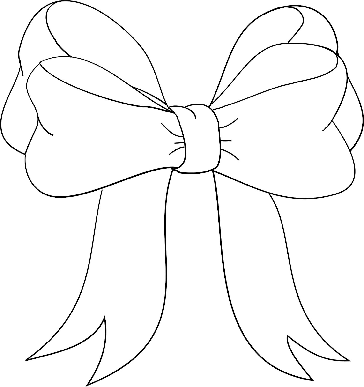 bow outline clip art