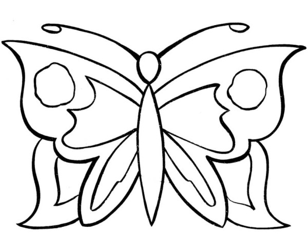 simple-pattern-butterfly-coloring-pages - Free  Printable 