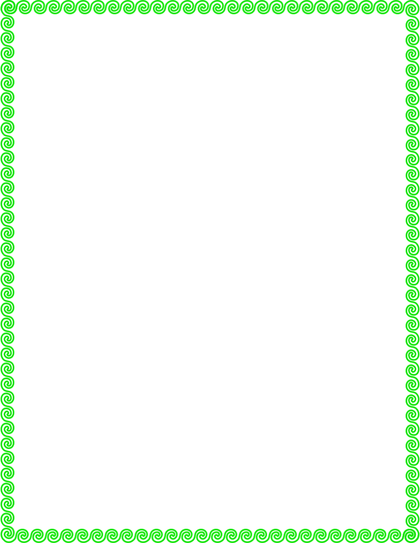 Green Spiral Border Frame - Free Decorative Clipart for Design Projects