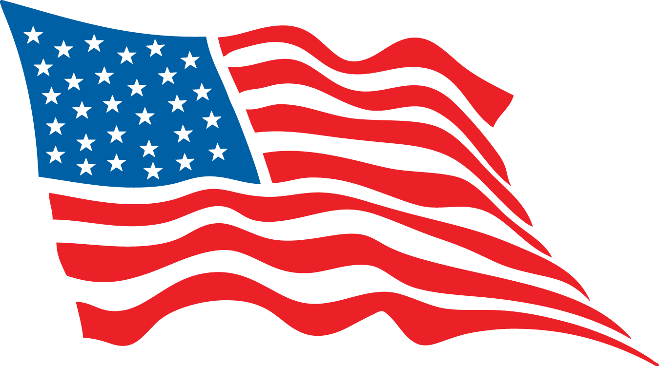 Vintage Flowing American Flag Print – Fridgedoor