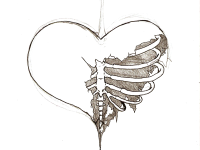 cute easy drawings of broken hearts