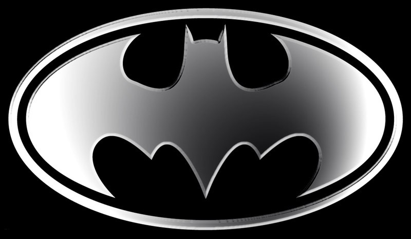 batman logo black and grey - Clip Art Library