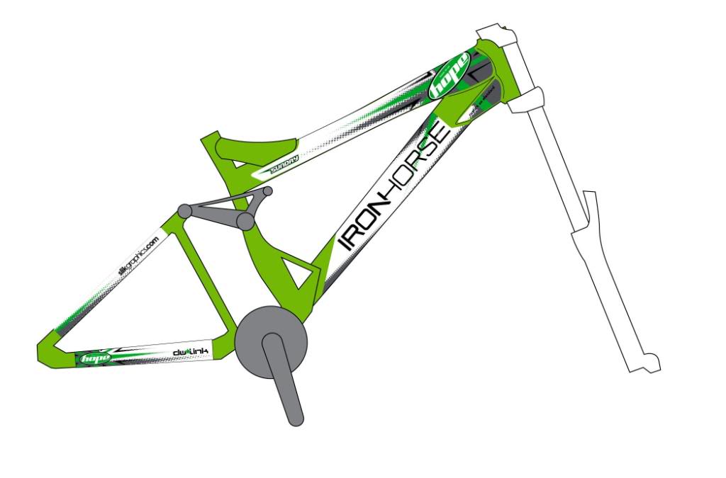 Iron-Horse Dual-Link Mountain Bike Frame - Lightweight & Rugged Design