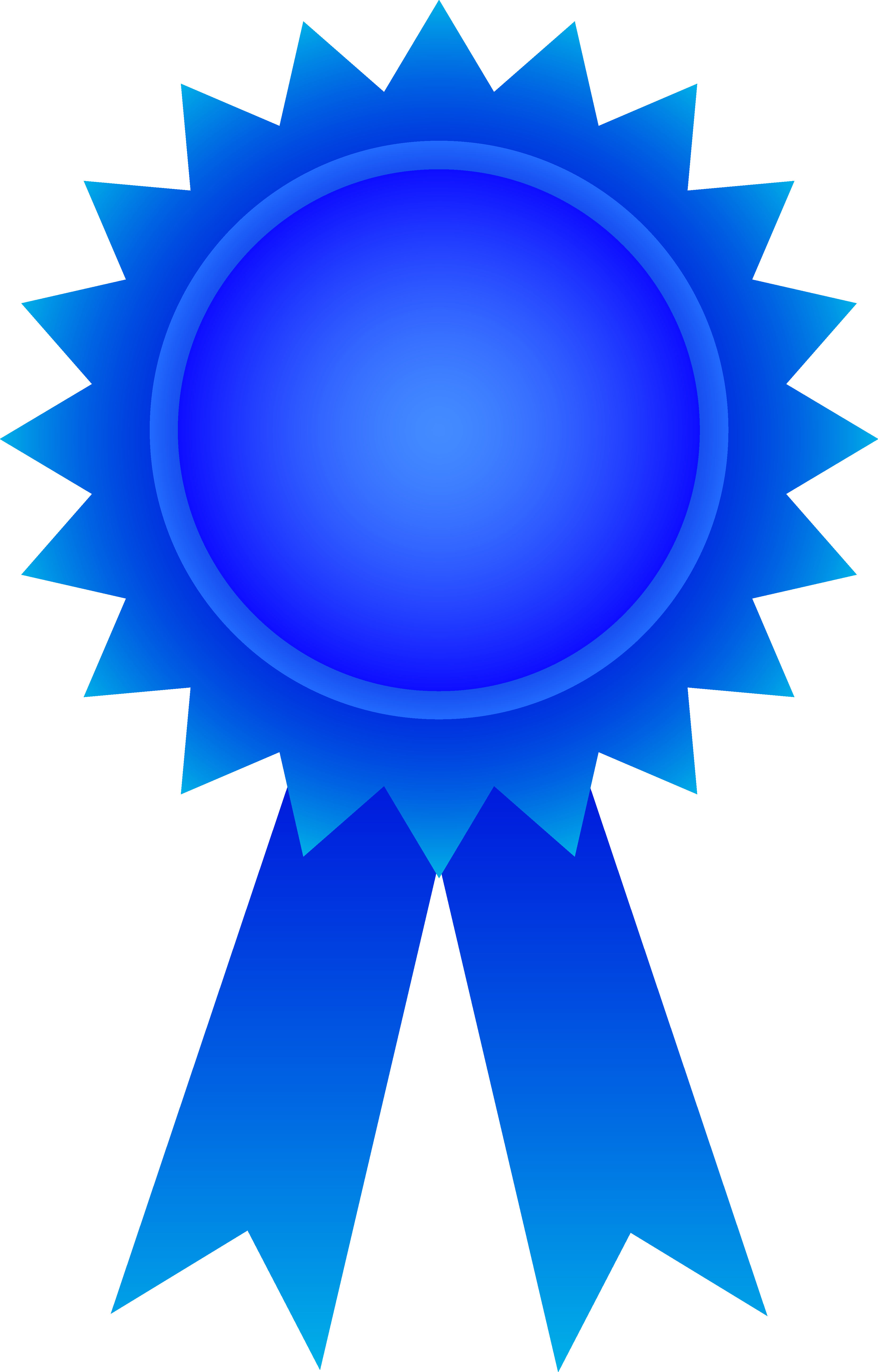 Blue Award Ribbon - Free Clip Art