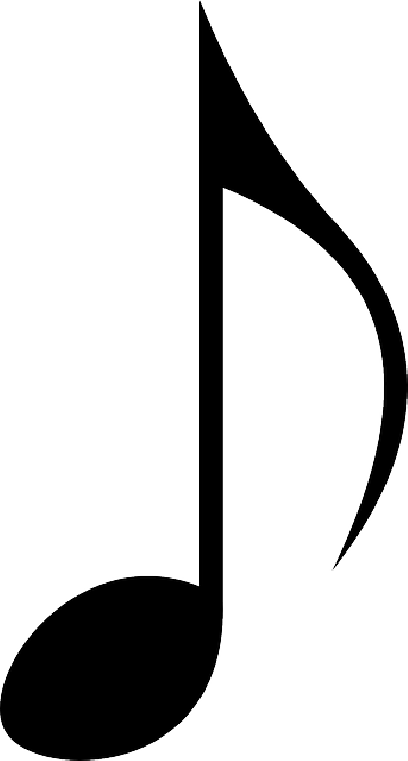 Musical Notes Symbols Clip Art Sign Black Music Note Outline 