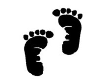 baby foot print clipart