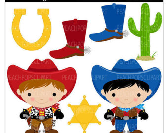 Popular items for cowboy clipart 