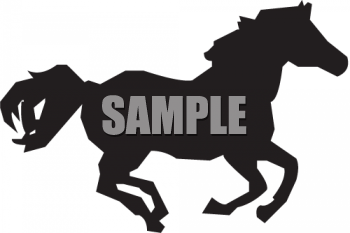 Running Horse Herd Silhouette Silhouettes 1 Stock Clipart - Free 