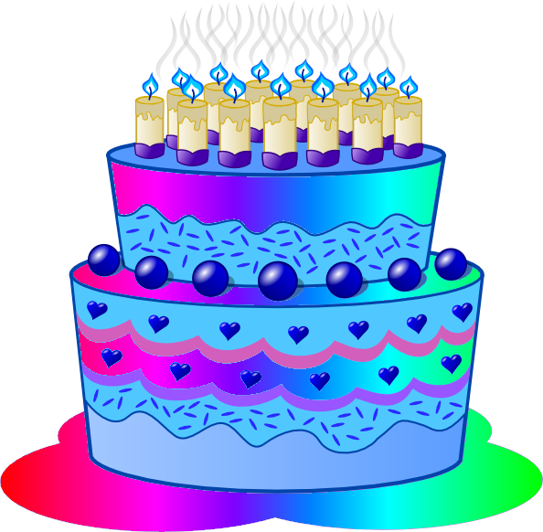 Birthday Cake D image - vector clip art online, royalty free 
