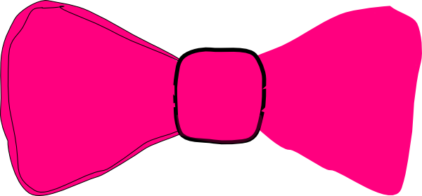 Pink Bow Tie clip art - vector clip art online, royalty free 