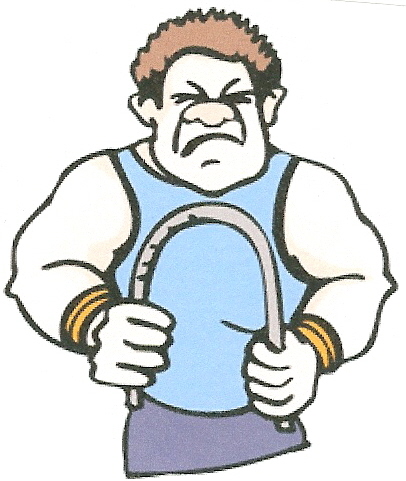 Strongman Bending Steel Bar - Illustration of Physical Strength and Power