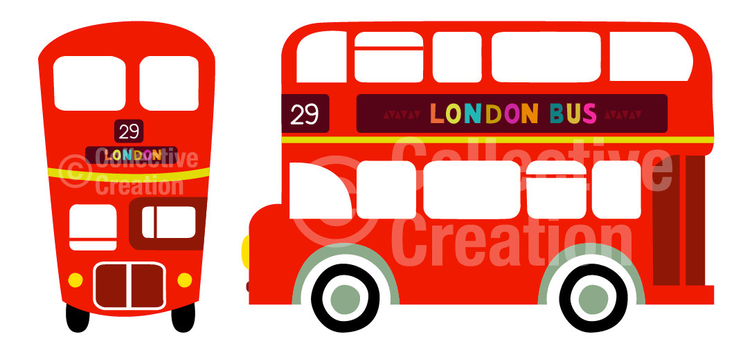 Iconic Red London Double-Decker Bus Illustration - Route 29