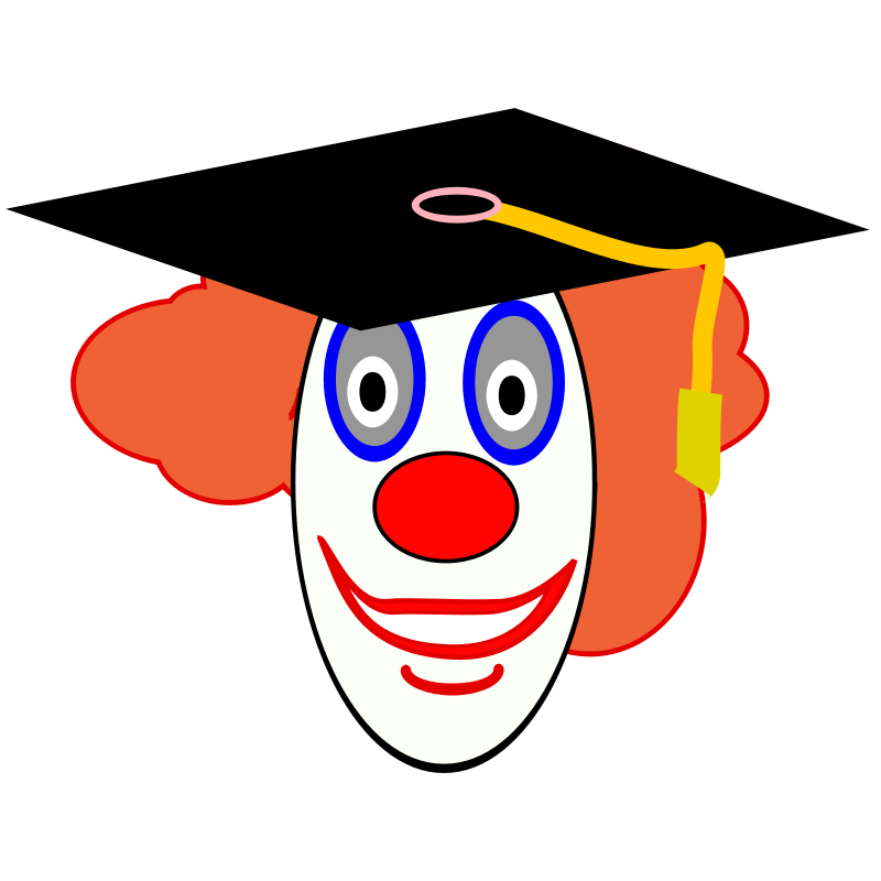 Clipart - Clown School Graduate