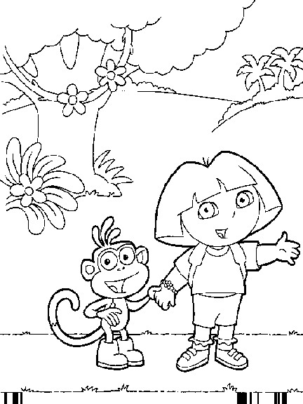 How to Draw Dora The Explorer Outline Easy Step by Step - YouTube