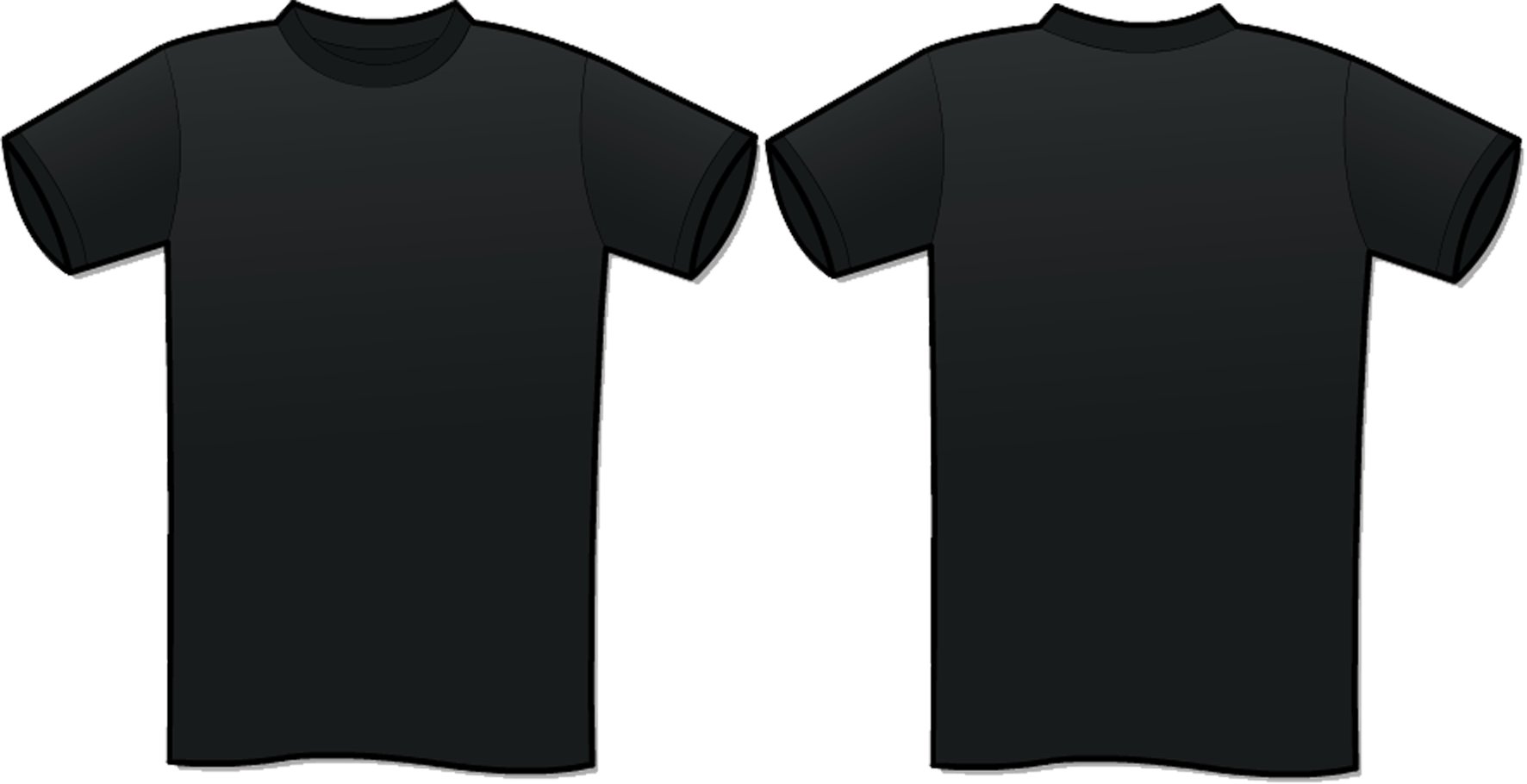 black t shirt template large Clip Art Library