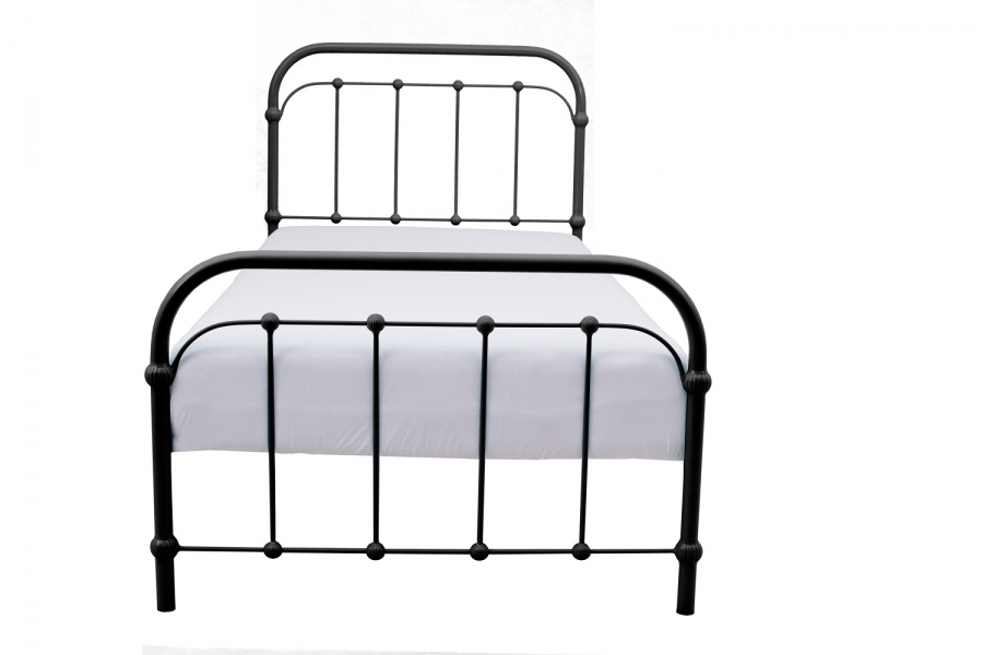 Cherubs In The Attic • Iron Bed Frame Black 200x90